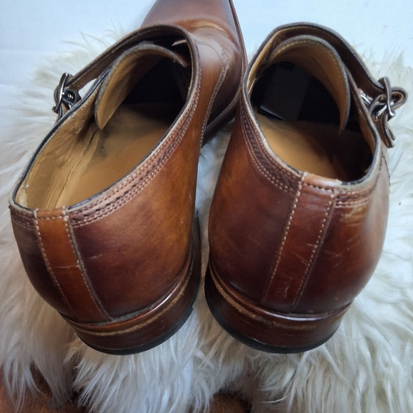 Magnanni  Brown LeatherDouble  Monk Strap Shoes 10 - Picture 5 of 12